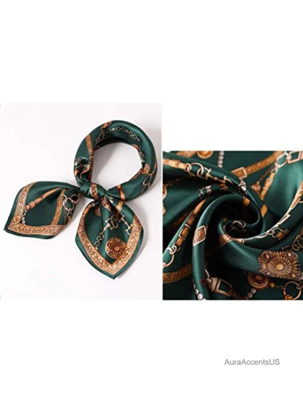 100% Mulberry Silk Square Neckerchief Scarf with Gift Box
